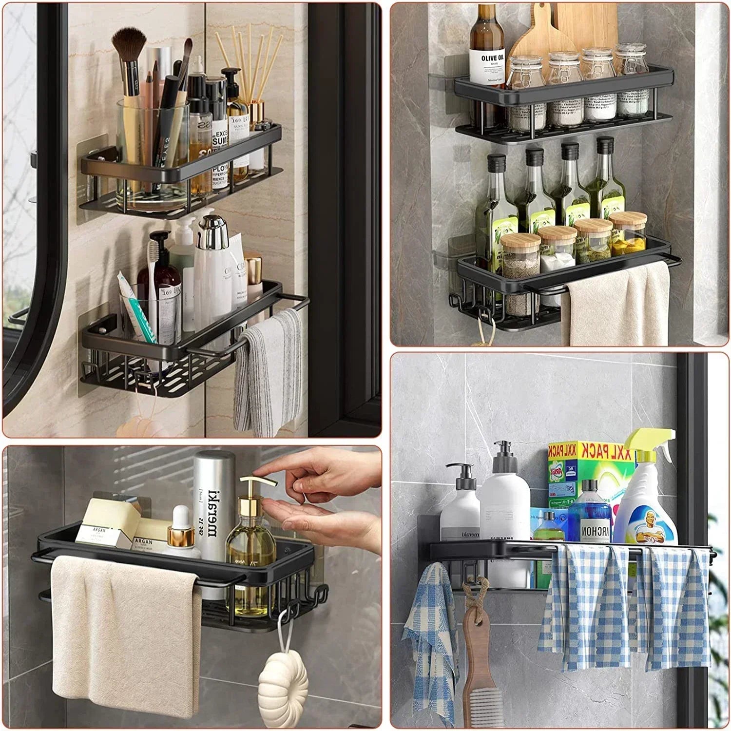 Modern Corner Bathroom Shelf