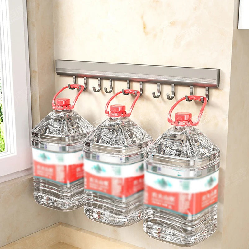 Wall-Mounted Kitchen Utensil Rail