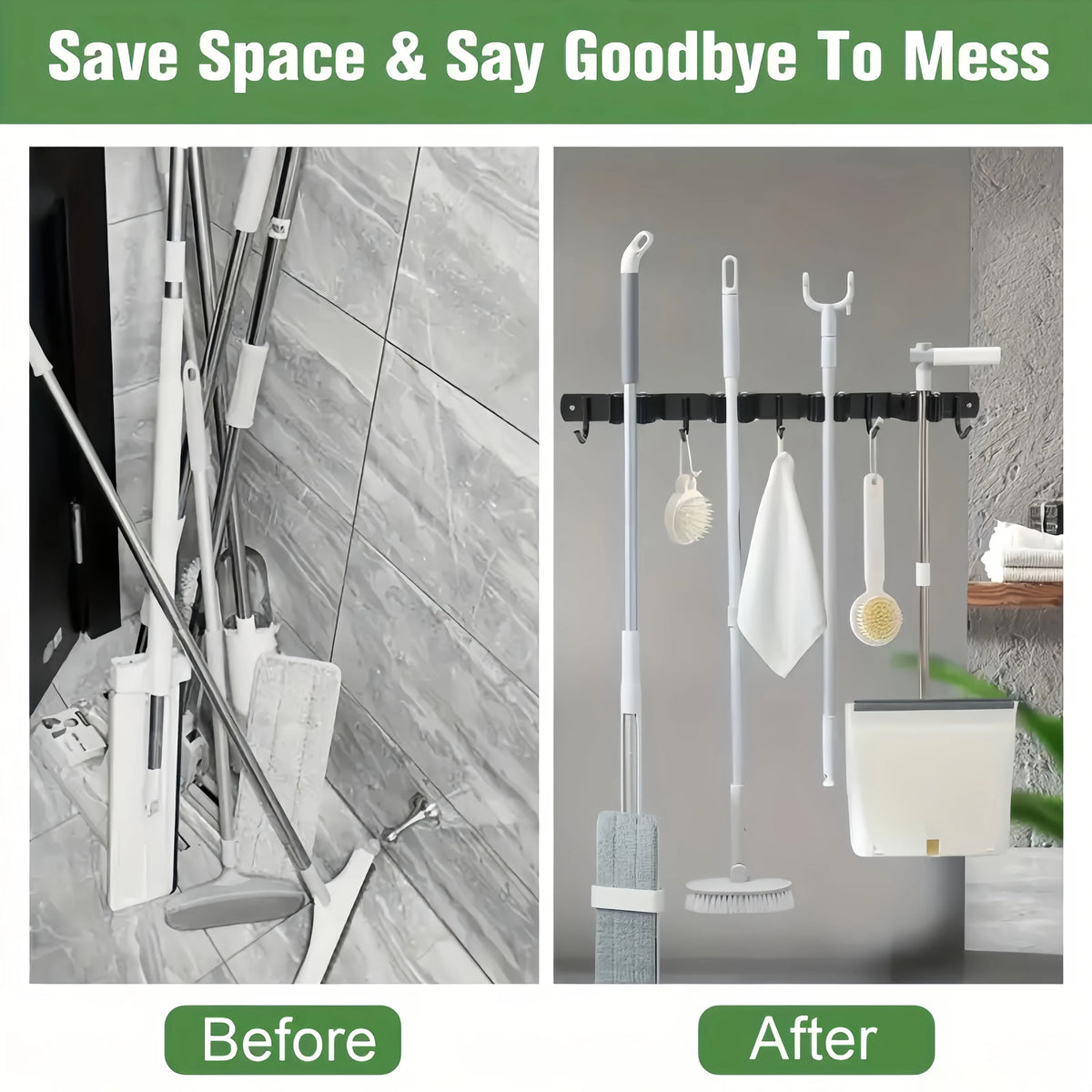 Wall-Mounted Garden Tool Organizer