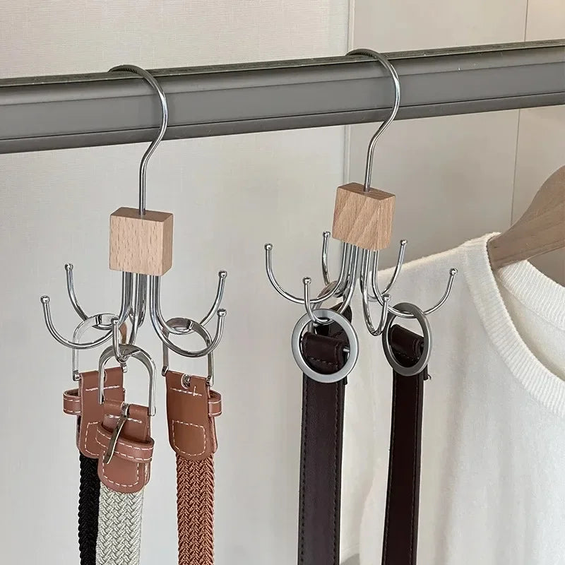 360° Rotating Multi-Hook Accessory Organizer