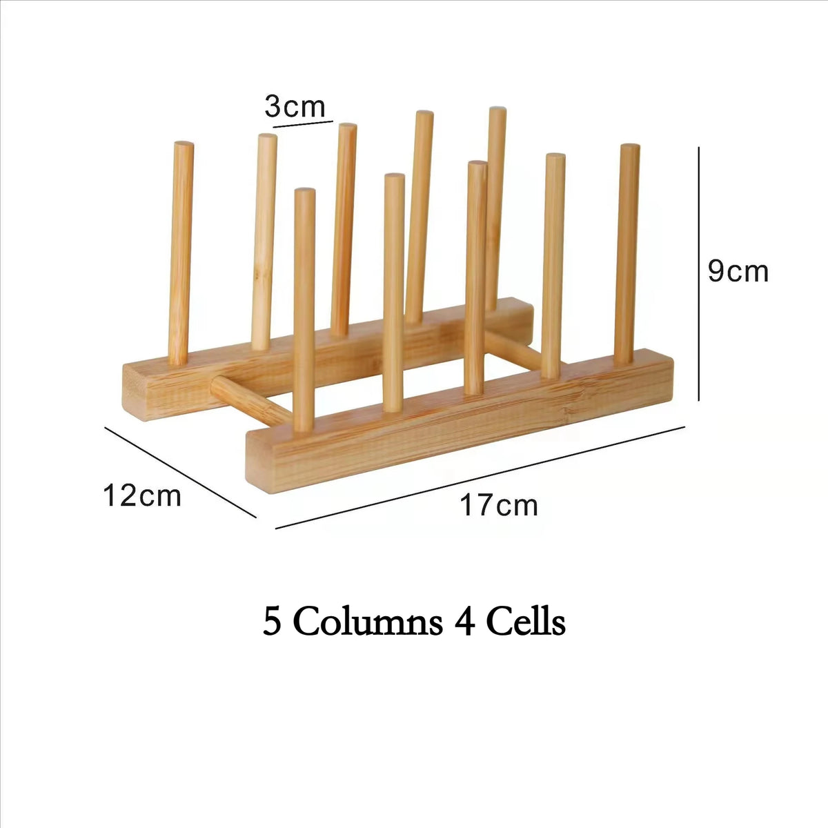 Bamboo Plate & Cutting Board Organizer