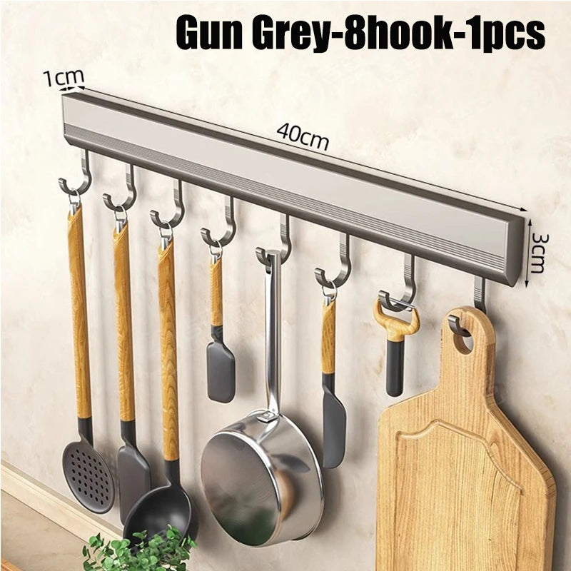 Wall-Mounted Hook Rail Organizer