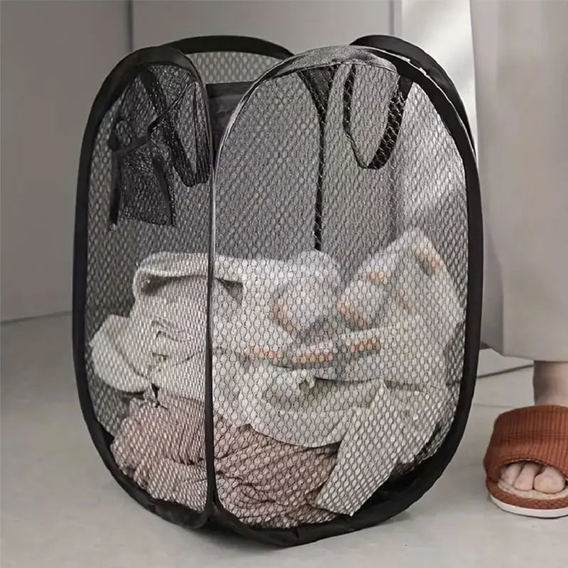 Collapsible Mesh Laundry Hamper