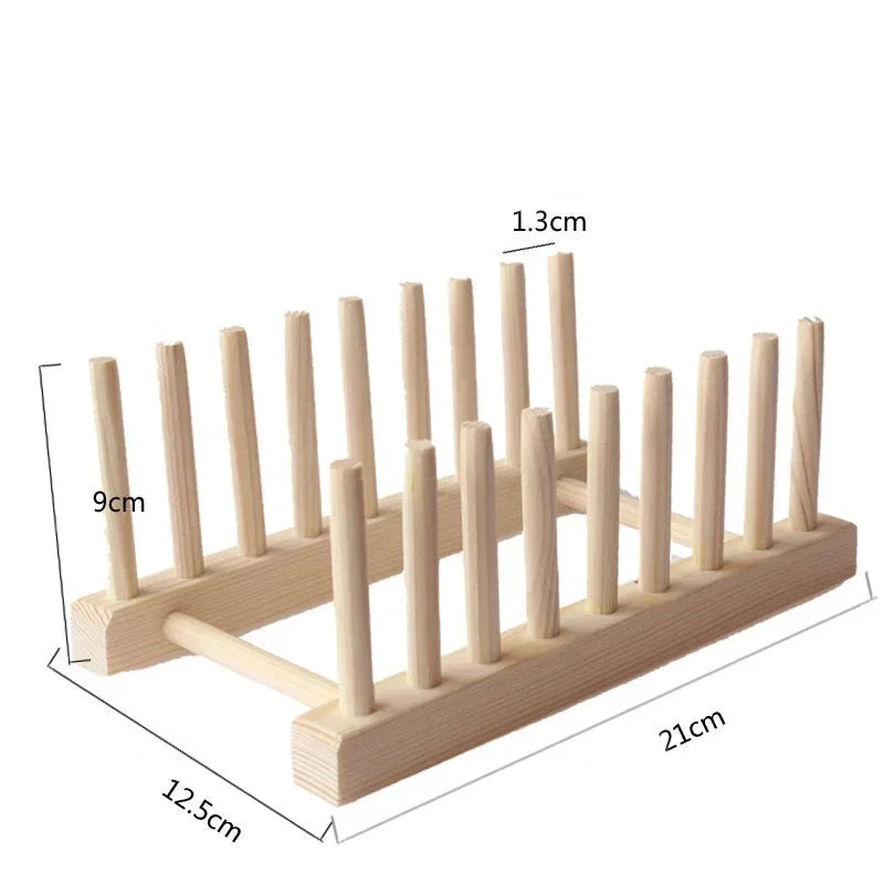 Natural Bamboo Plate & Cutting Board Organizer