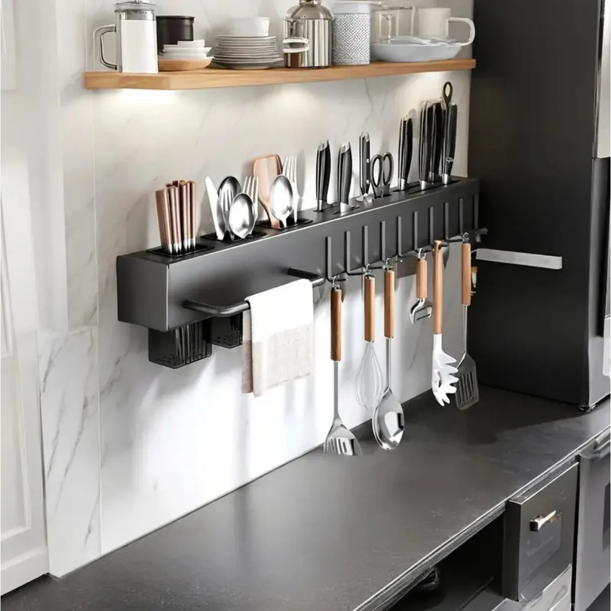 Premium Wall-Mounted Kitchen Organizer Shelf