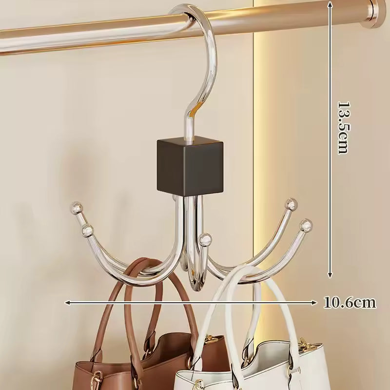 360° Rotating Multi-Hook Accessory Organizer