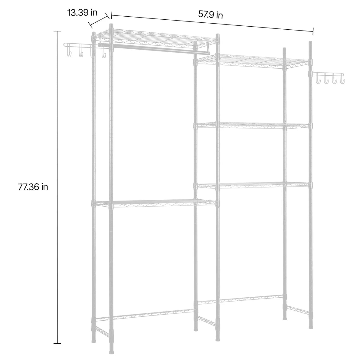 Over Washer & Dryer Storage Rack