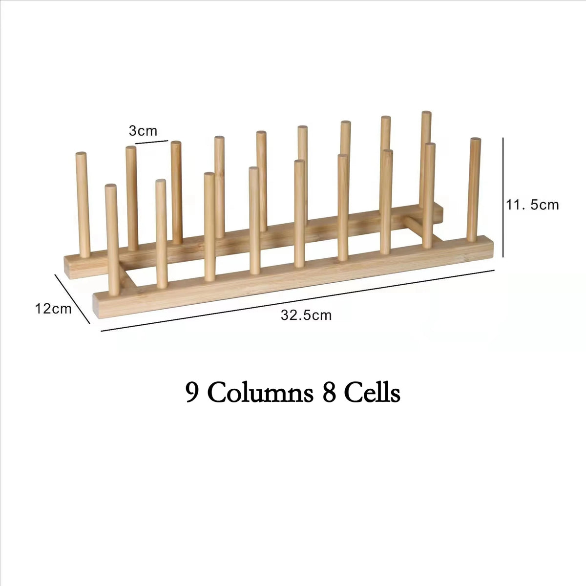 Bamboo Plate & Cutting Board Organizer