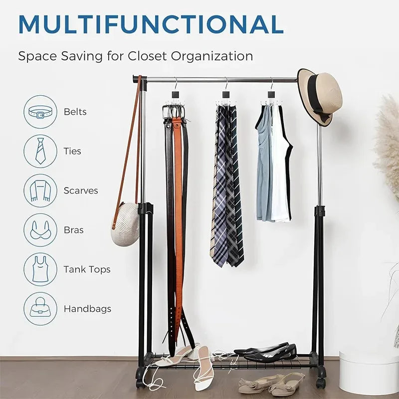 360° Rotating Multi-Hook Accessory Organizer