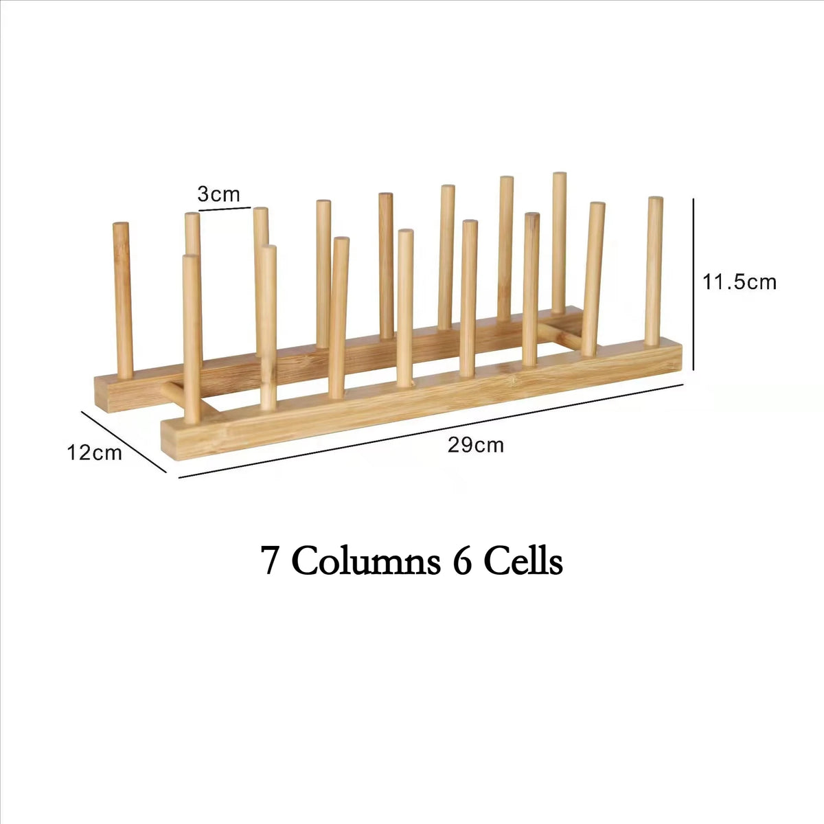 Bamboo Plate & Cutting Board Organizer