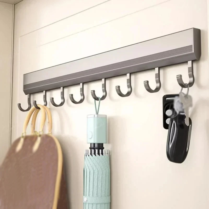 Wall-Mounted Kitchen Utensil Rail