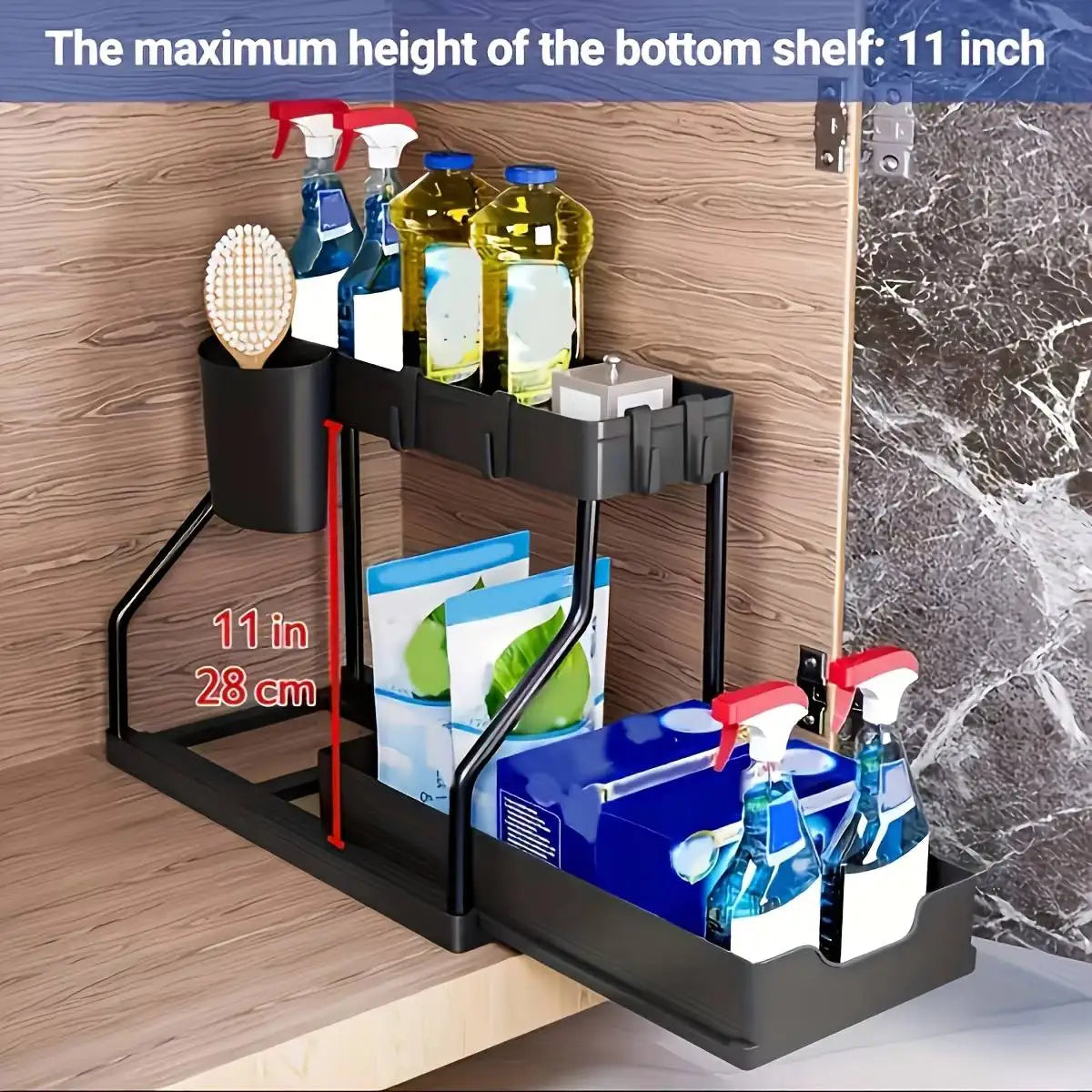 2-Tier Pull-Out Under Sink Organizer