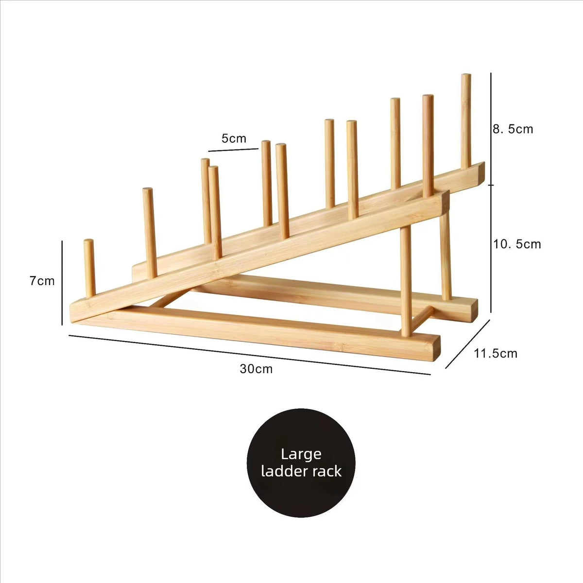 Bamboo Plate & Cutting Board Organizer
