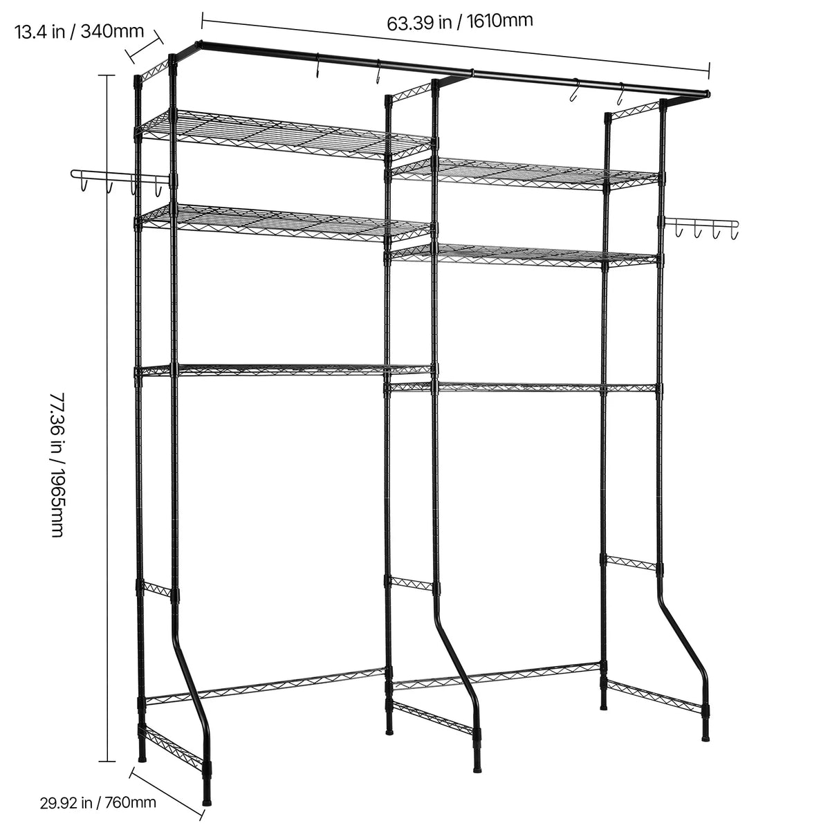Over Washer & Dryer Storage Rack