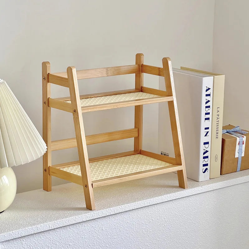 2-Tier Bamboo Countertop Organizer