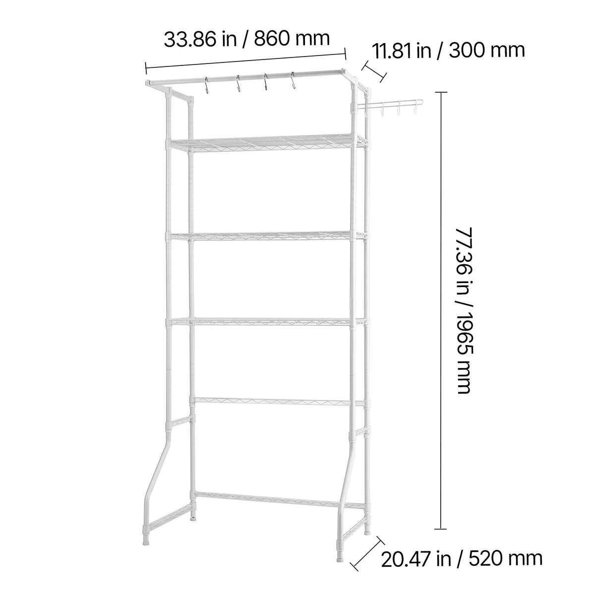 Over Washer & Dryer Storage Rack