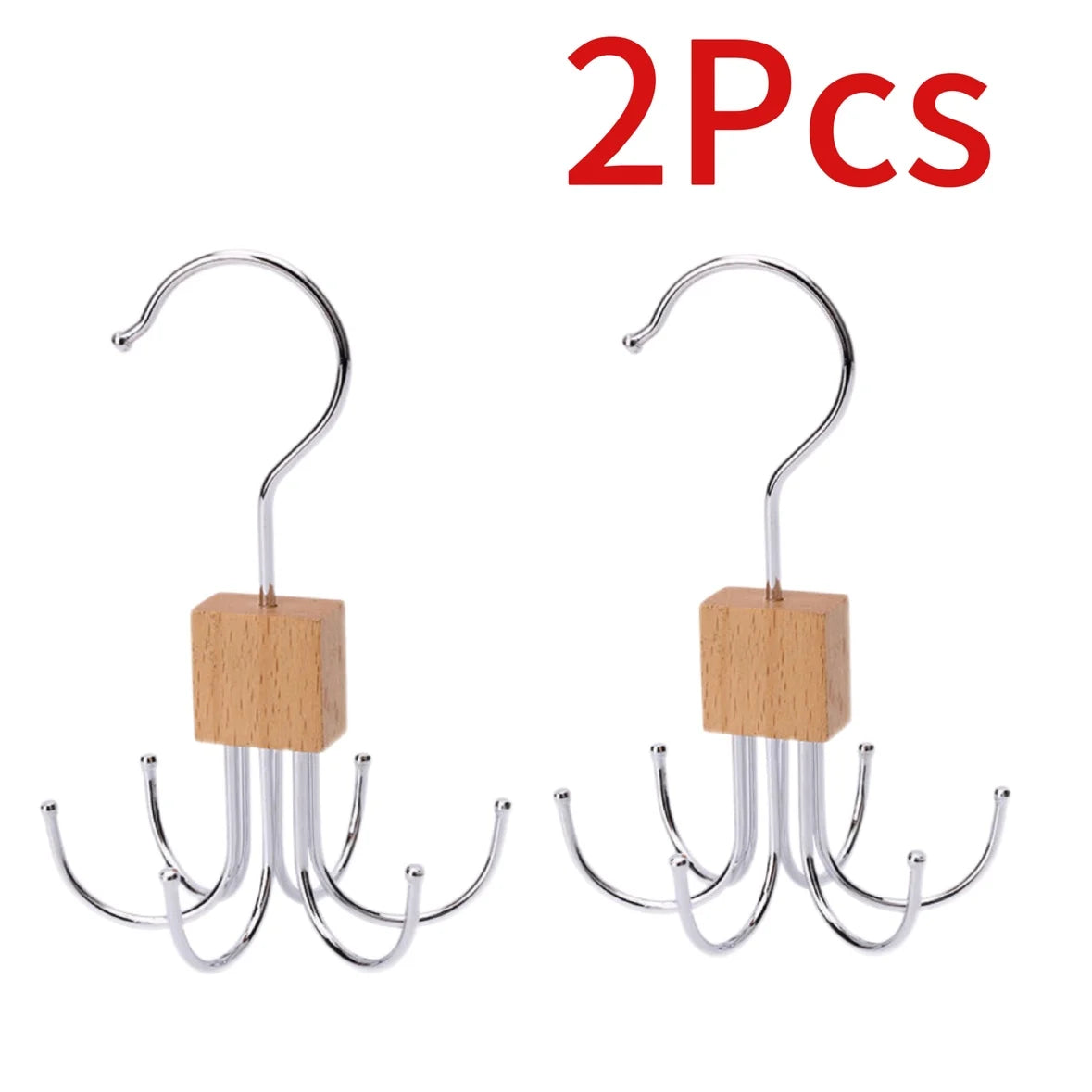 360° Rotating Multi-Hook Accessory Organizer
