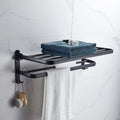 Premium Wall-Mounted Bathroom Shelf & Towel Rack