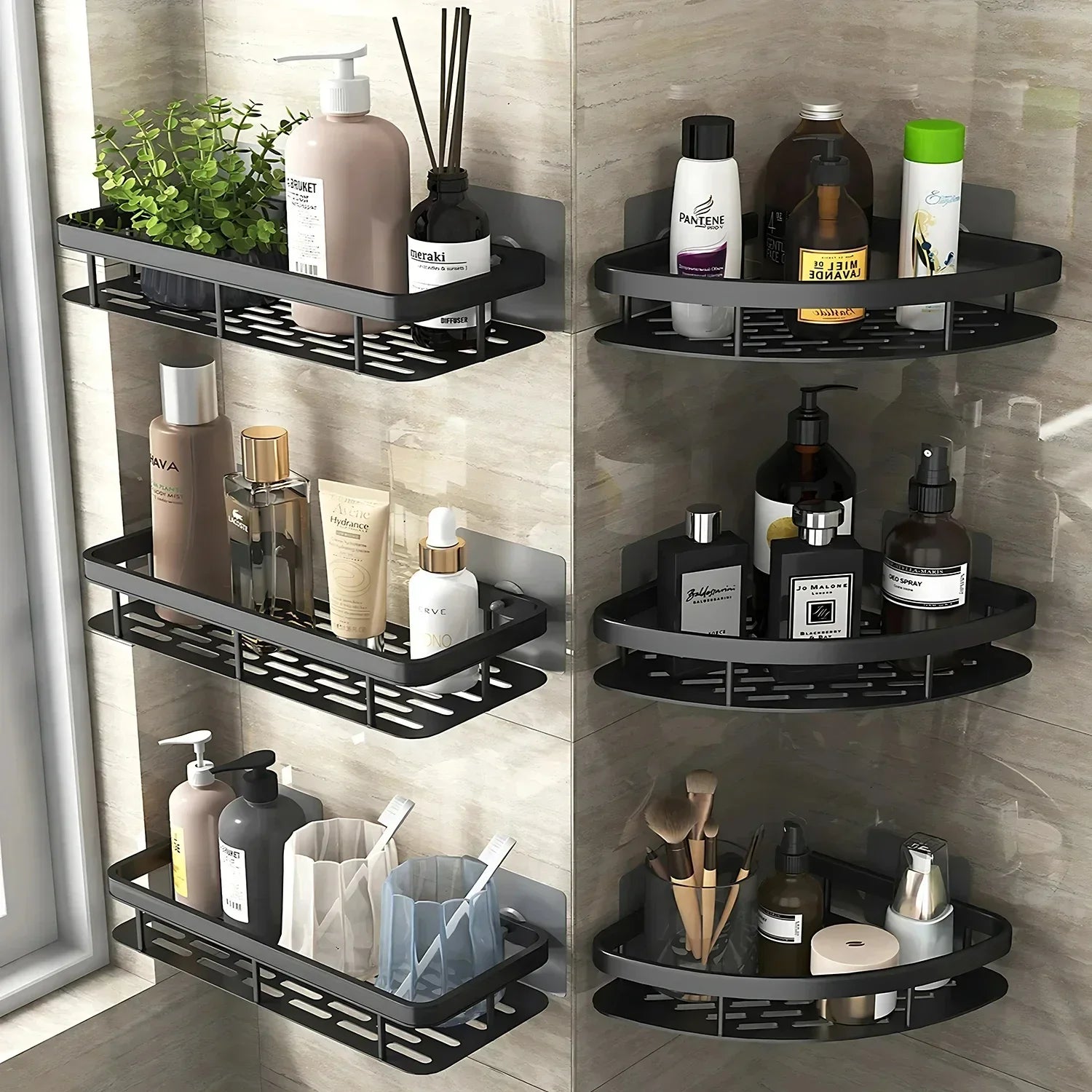 Modern Corner Bathroom Shelf