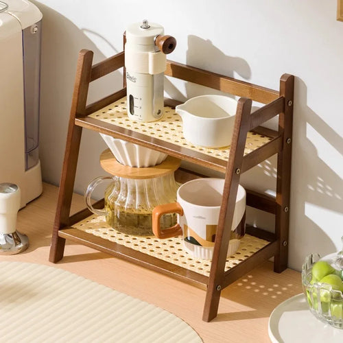 2-Tier Bamboo Countertop Organizer