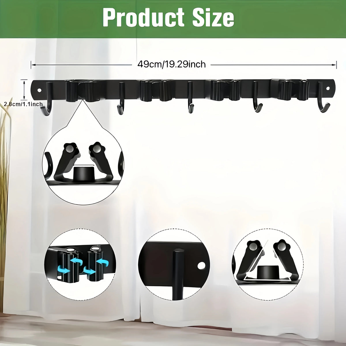 Wall-Mounted Garden Tool Organizer