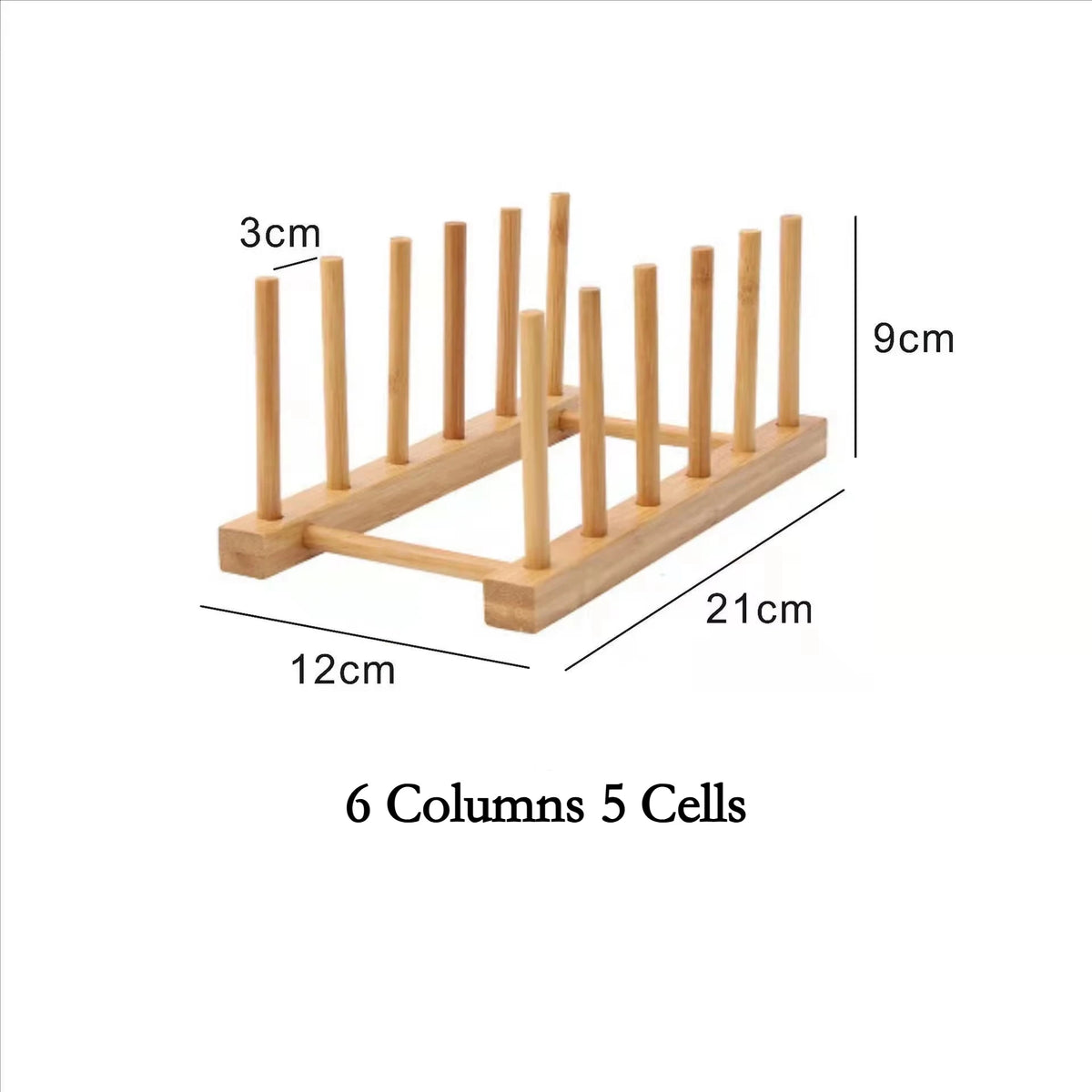 Bamboo Plate & Cutting Board Organizer
