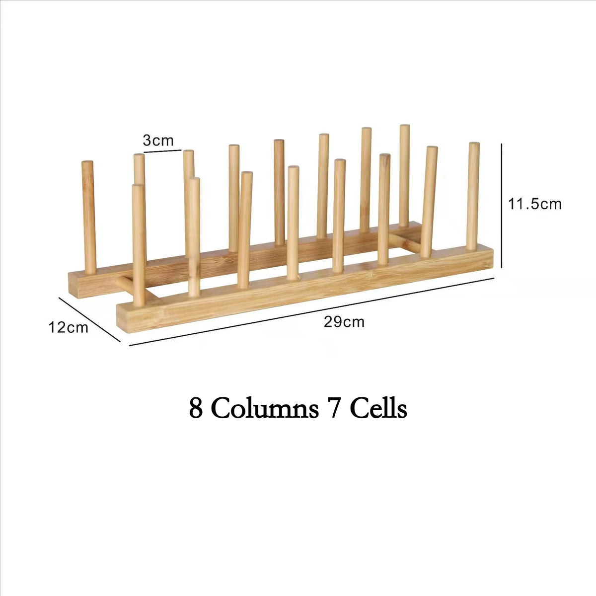 Bamboo Plate & Cutting Board Organizer