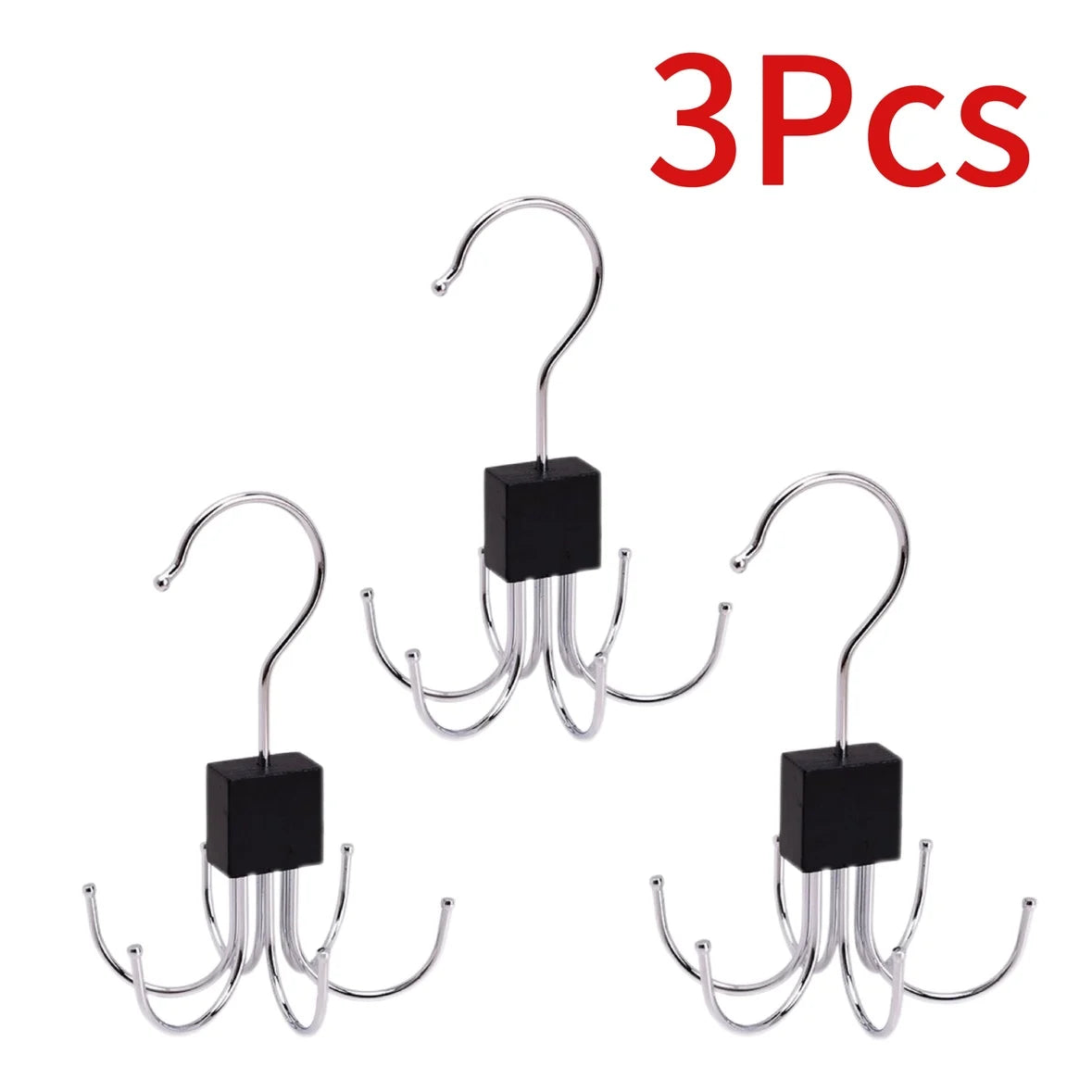 360° Rotating Multi-Hook Accessory Organizer
