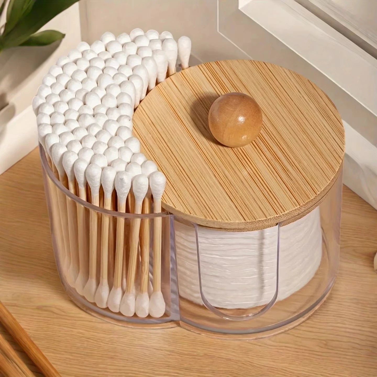 Bamboo Vanity Storage Container