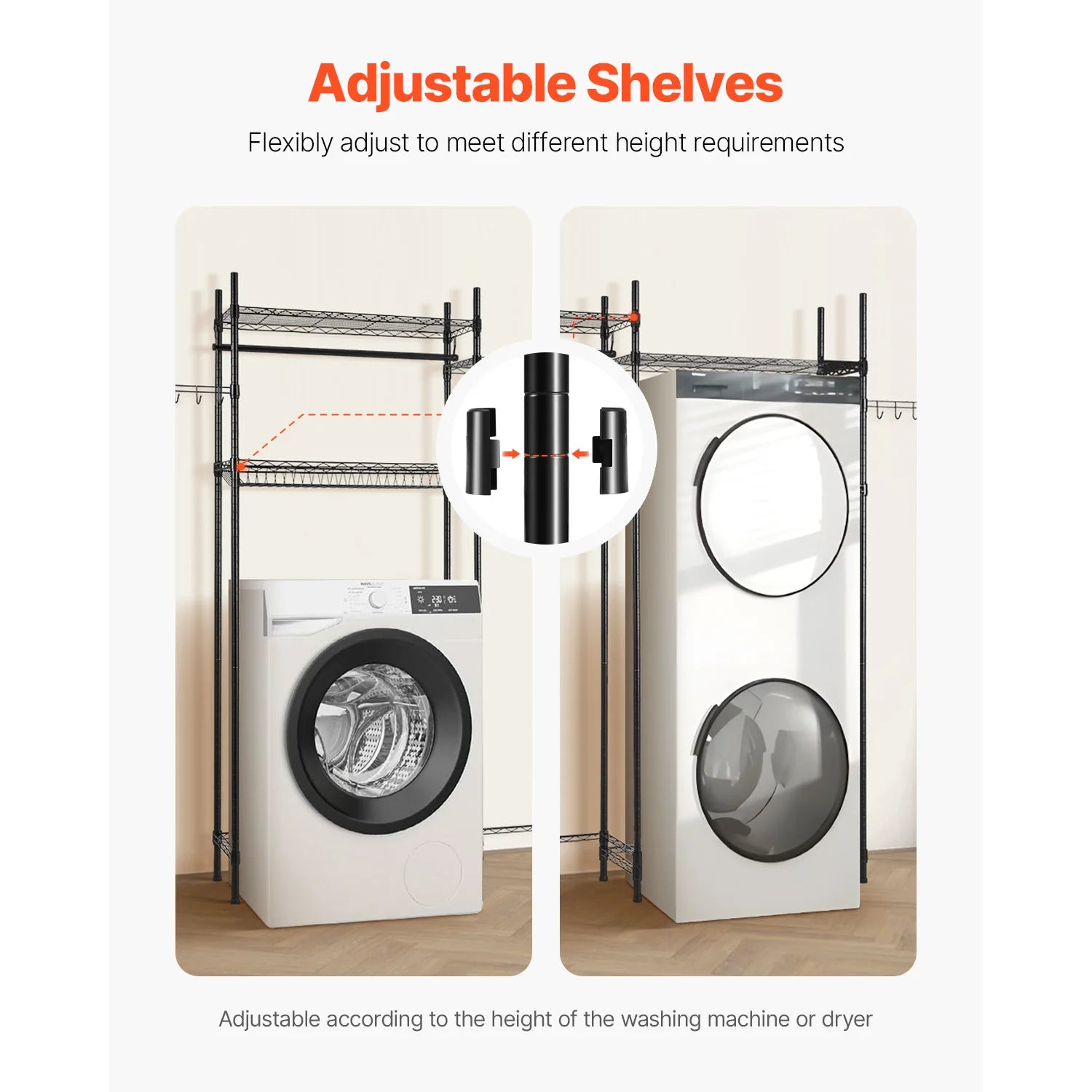 Over Washer & Dryer Storage Rack
