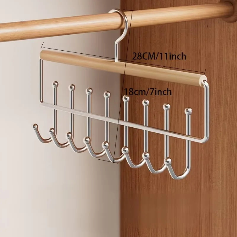Wooden Hat & Accessory Organizer Rack