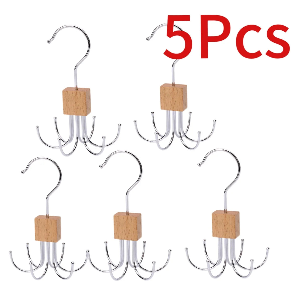 360° Rotating Multi-Hook Accessory Organizer
