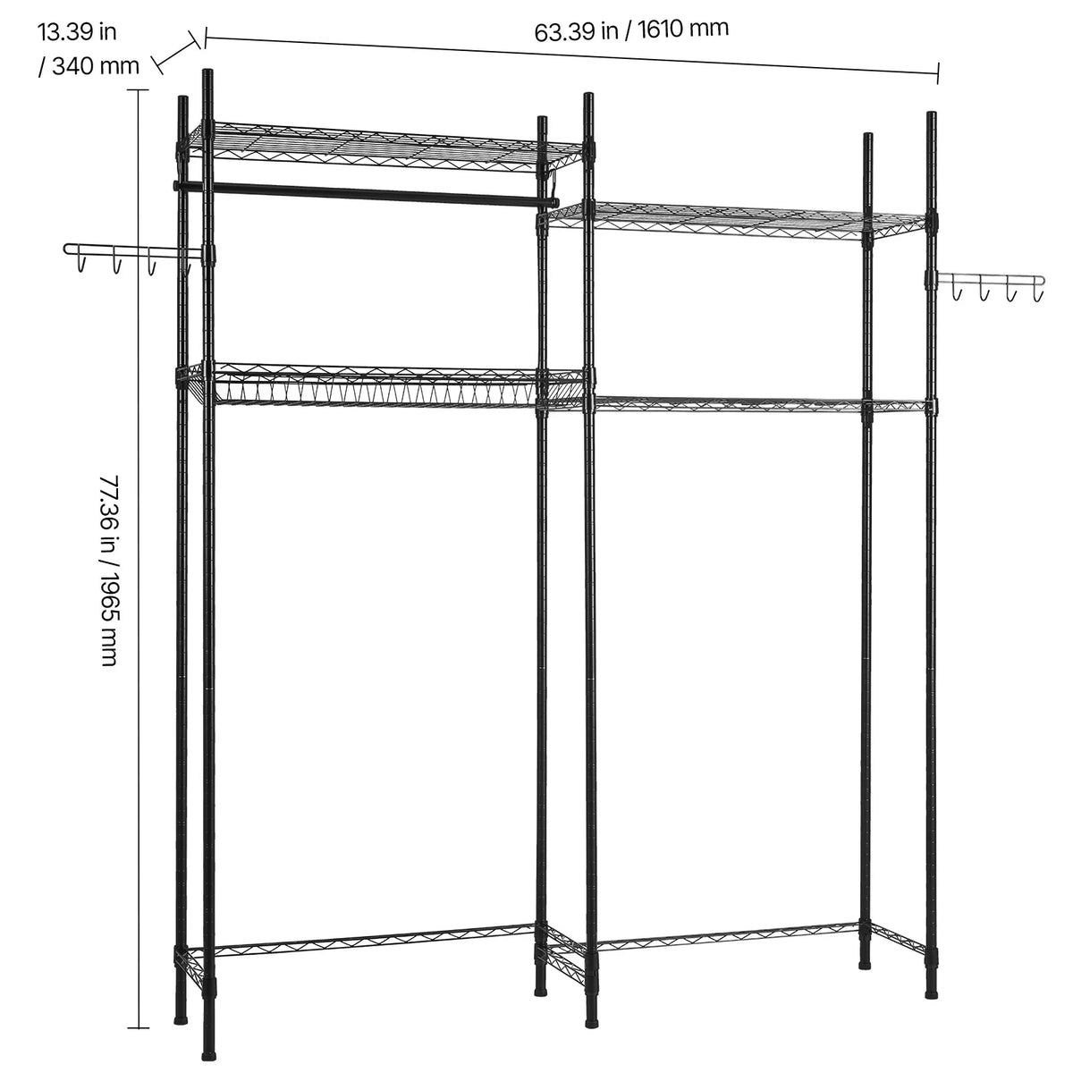 Over Washer & Dryer Storage Rack