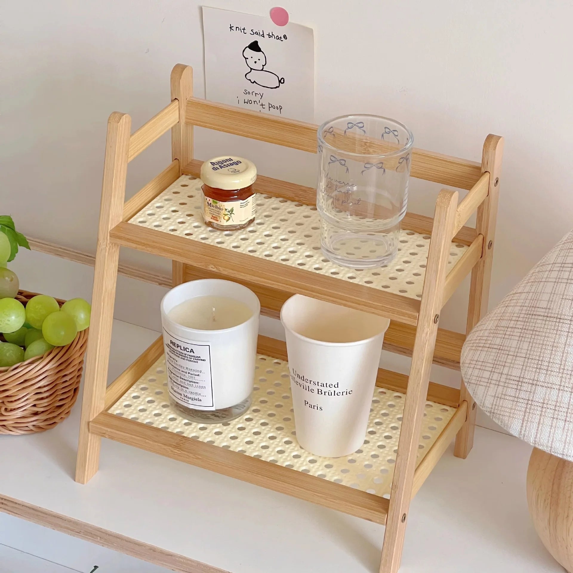 2-Tier Bamboo Countertop Organizer