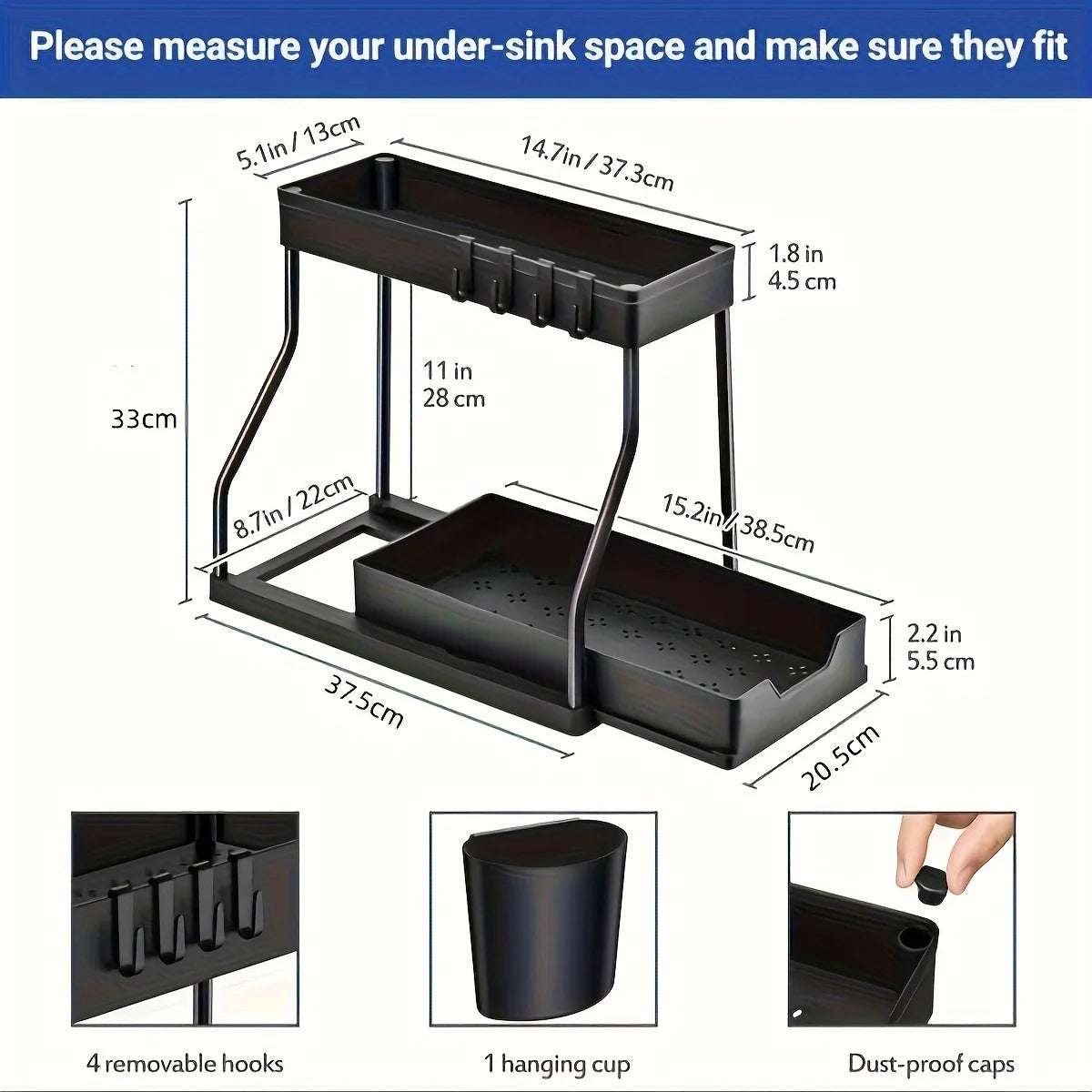 2-Tier Pull-Out Under Sink Organizer