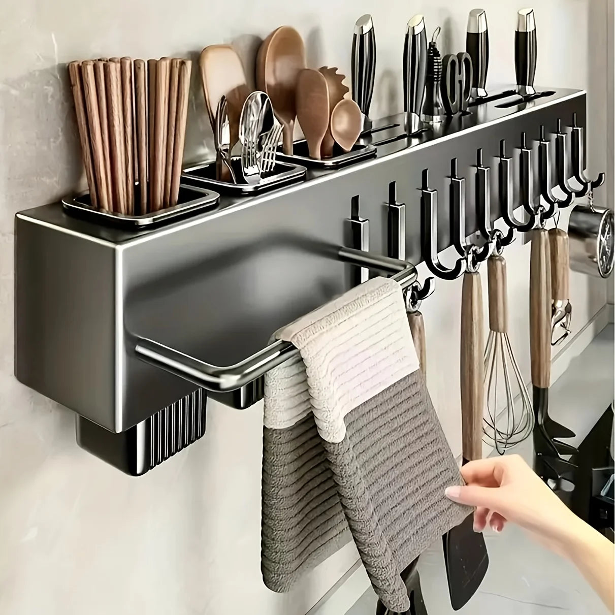 Premium Wall-Mounted Kitchen Organizer Shelf